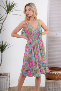 Preorder Peonie Short Gypsy Dress-One Size