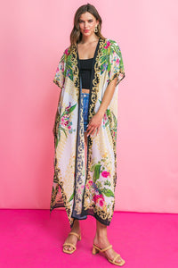 Botanical Floral Maxi Kimono-Medium