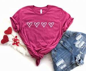 4 Heart Crewneck Shirt-XS