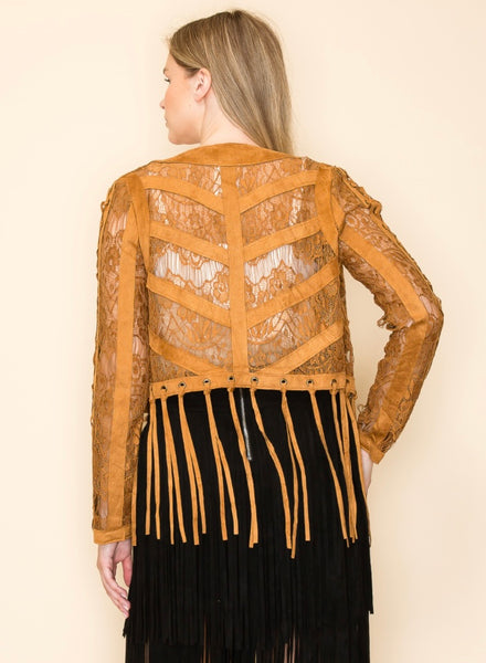 Allie Fringe Lace Jacket