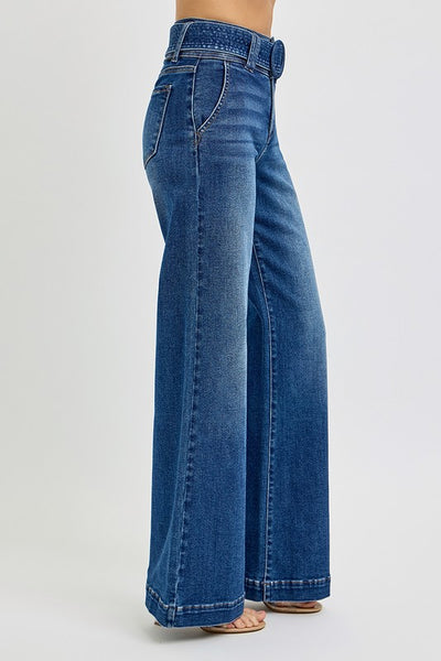 Belted Tummy Control Denim Jeans