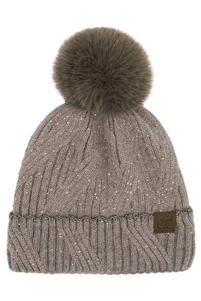 Sequin Beanie Hat