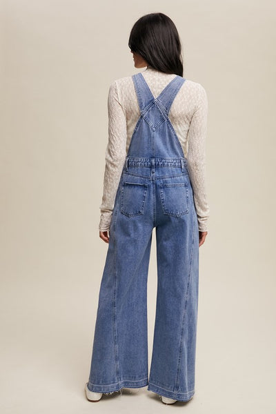 Preorder Remi Wide Leg Denim Overalls