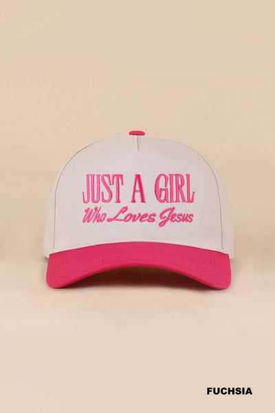 “Just A Girl Who Loves Jesus” Trucker Hat