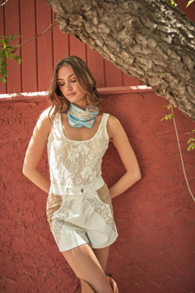 Lace Scoop Neck Bodysuit Top