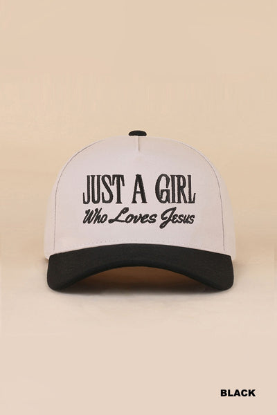 “Just A Girl Who Loves Jesus” Trucker Hat