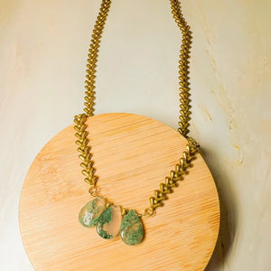 Roman Moss Agate Necklace