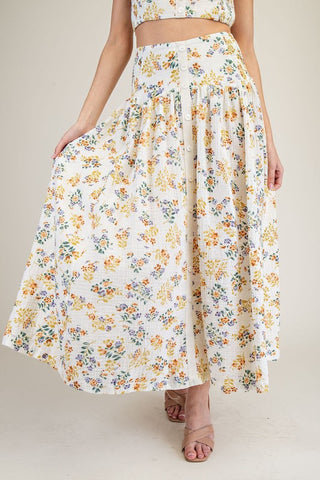 Floral Printed Maxi Skirt