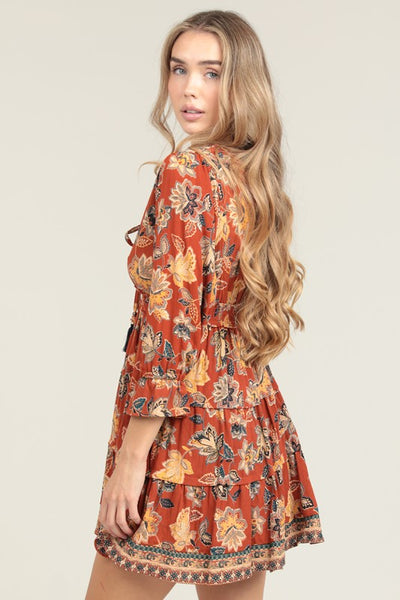 Butter Brown Tiered Dress