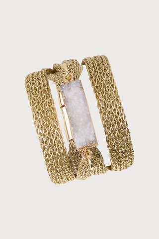 Natural Stone Gold Bracelet