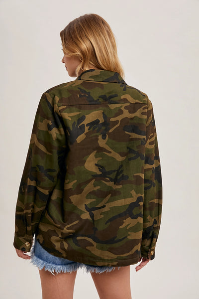 Camo Sherpa Inner Jacket-Medium