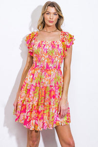 Pretty Floral Mini Dress