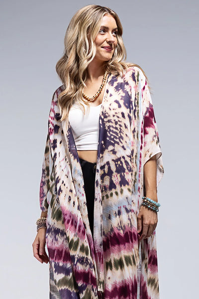 Viscose Colorful Kimono Cardigan