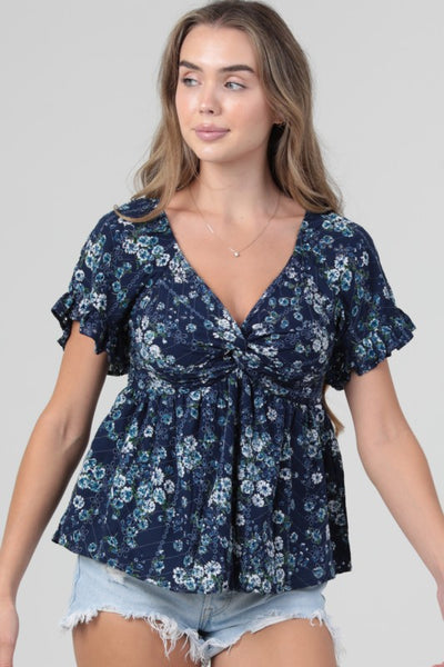 Floral Twist Top