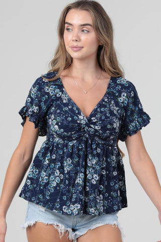 Floral Twist Top