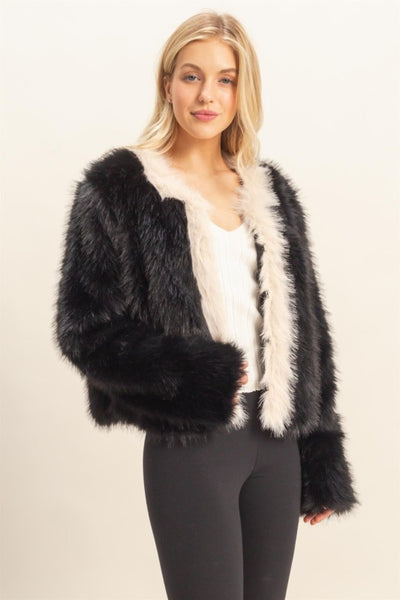 Playful Faux Fur Jacket