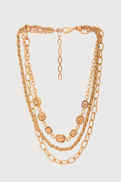 Multi Chain Crystal Necklace
