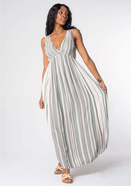 Preorder Lovestitch Striped V Neck Maxi Dress