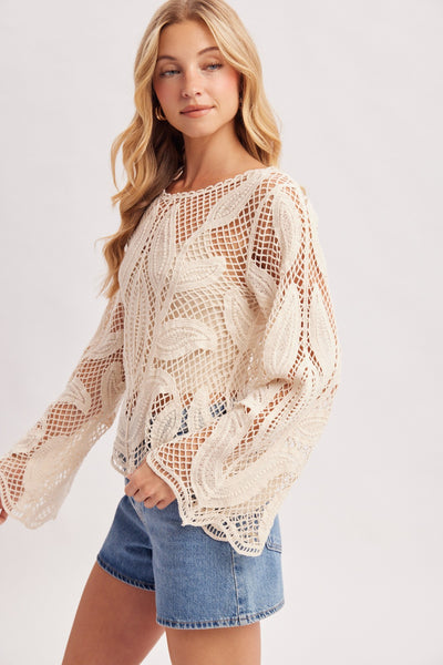 Preorder Open Work Crochet Top