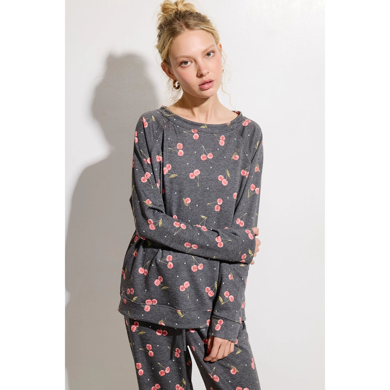 All Over Cherry Lounge Top & Pant Set