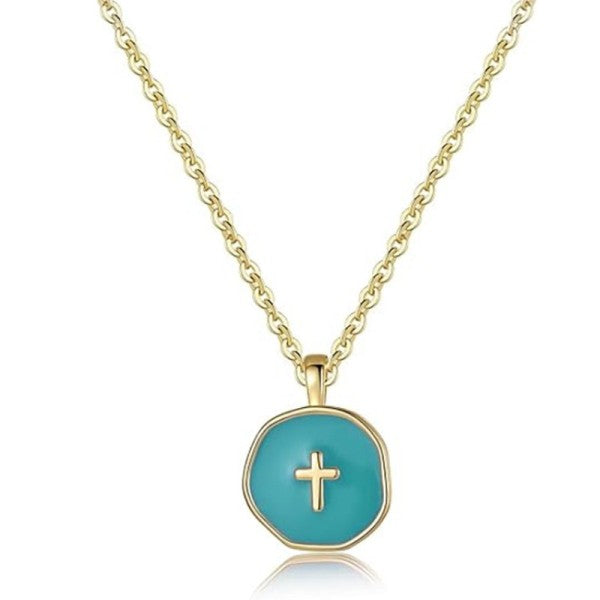 Multi Round Cross Necklace