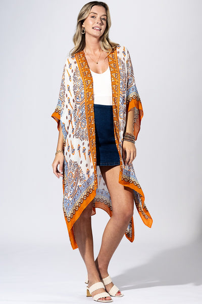 Paisley Print Kimono Cardigans