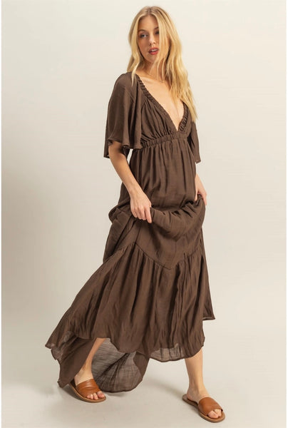 Fiona Flowy Tiered Maxi Dress