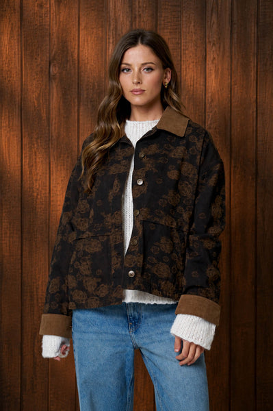 Preorder Floral Denim Jacket