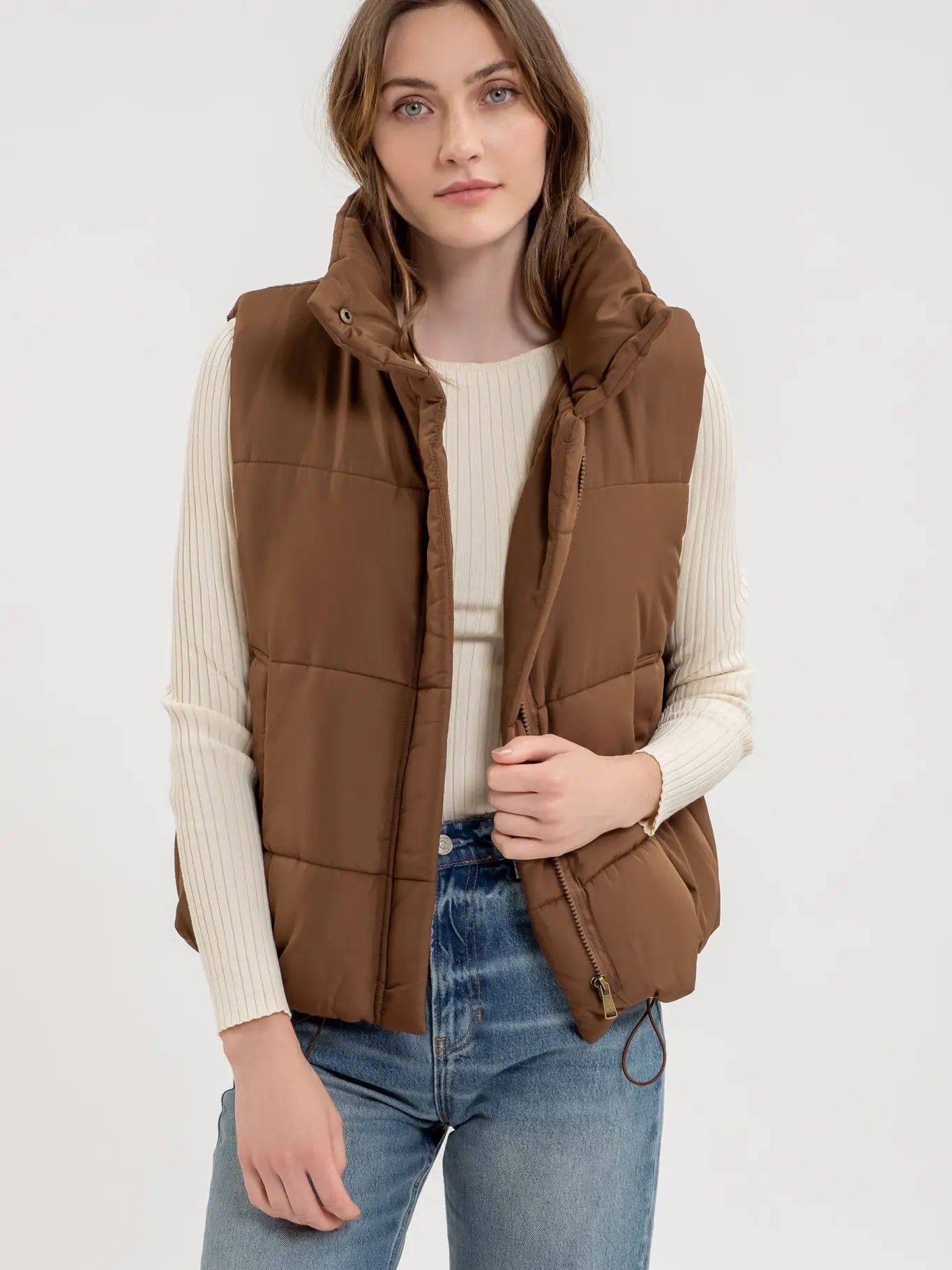 Zip Up Puffer Vest