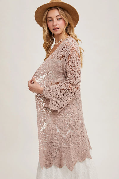 Pen Crochet Bell Sleeved Cardigan