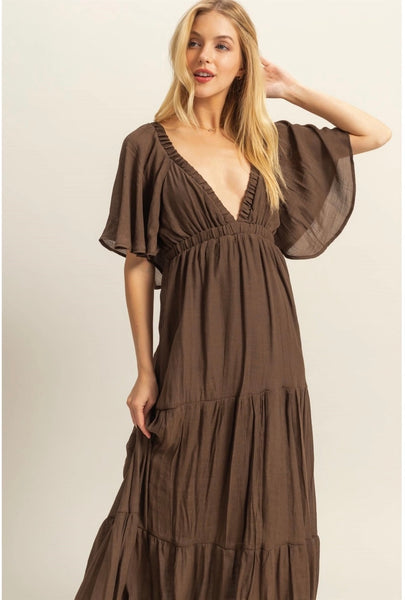 Fiona Flowy Tiered Maxi Dress