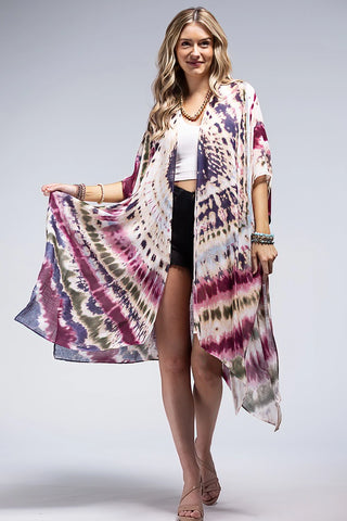 Viscose Colorful Kimono Cardigan