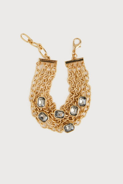 Crystal Cascade Chain Bracelet