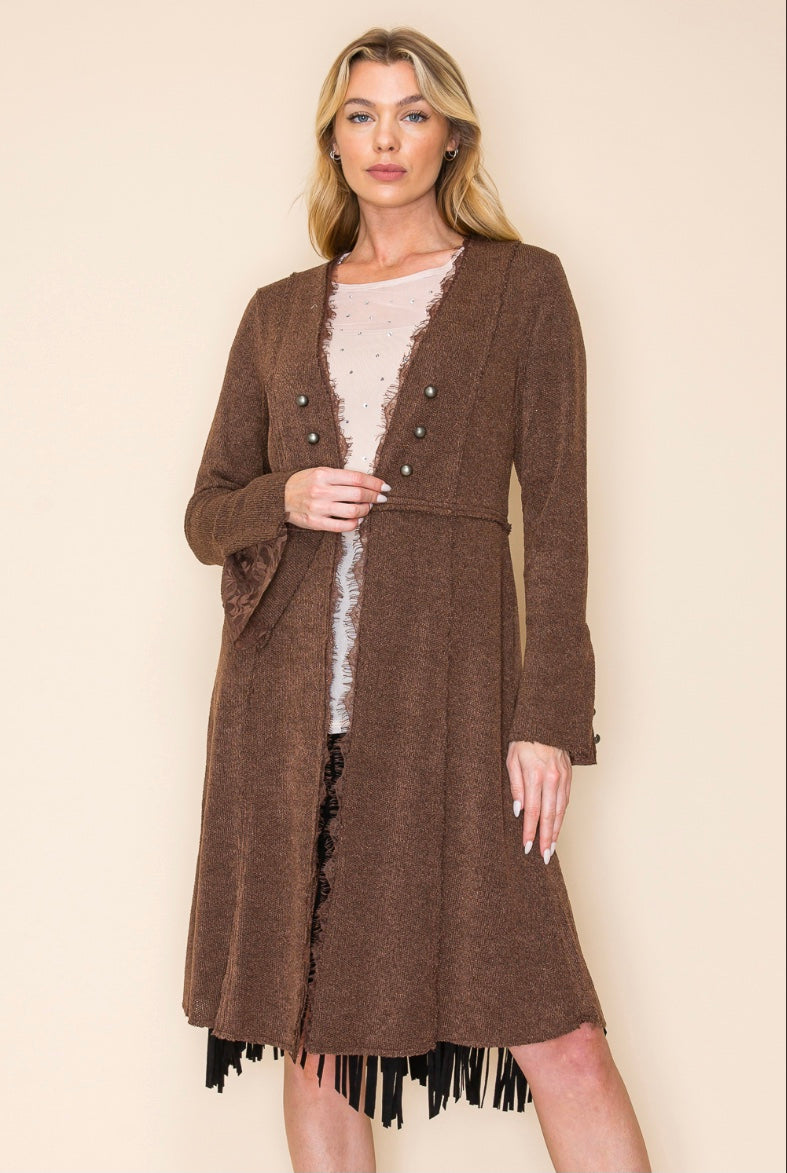 Long Line Knit Jacket
