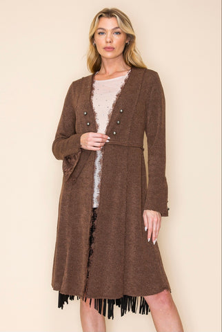 Long Line Knit Jacket