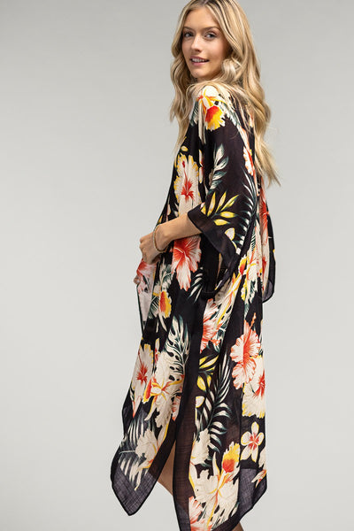 Viscose Colorful Kimono Cardigan