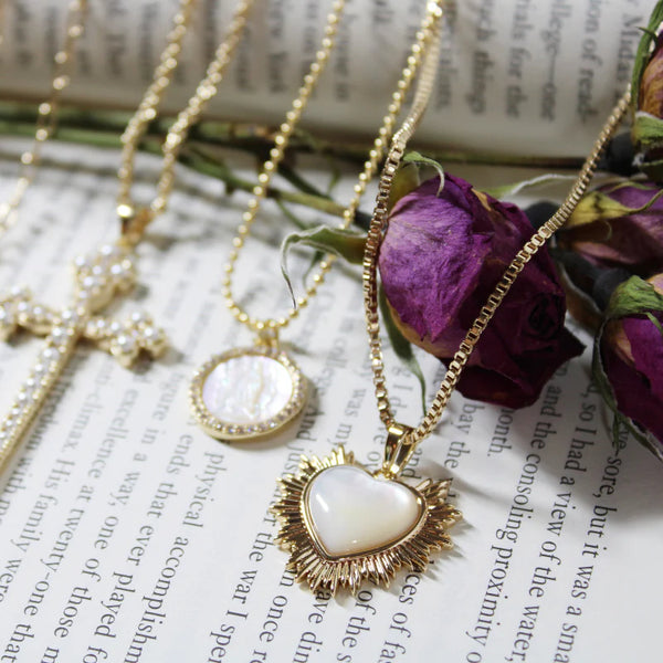 Pearl Sacred Heart Necklace