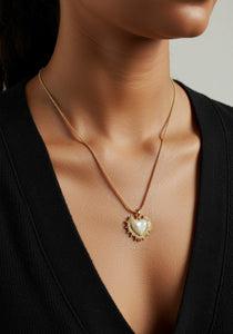 Pearl Sacred Heart Necklace