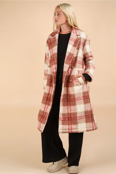 Oversized Soft Plaid Coat