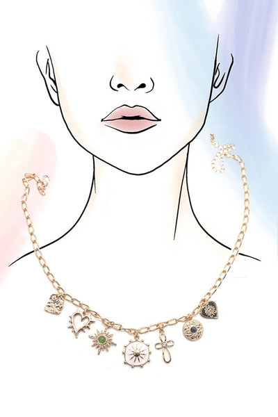 Three Style Charm Necklaces
