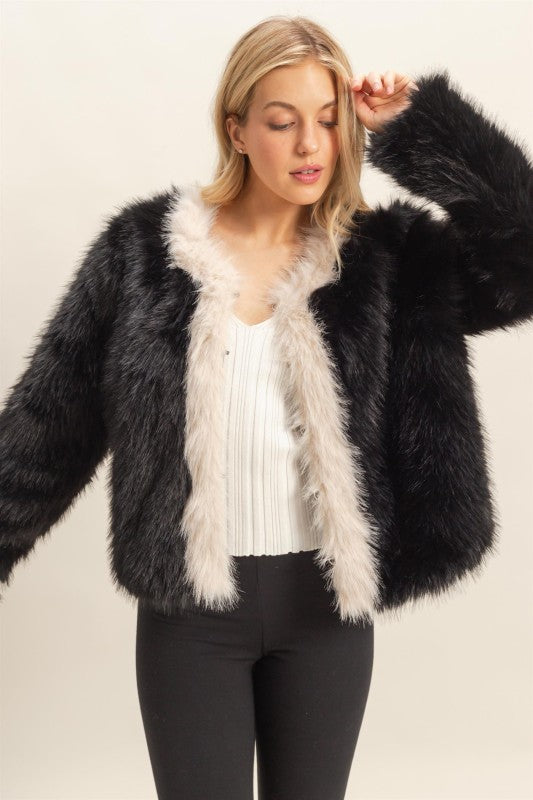 Playful Faux Fur Jacket