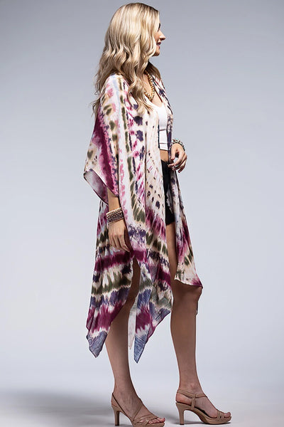 Viscose Colorful Kimono Cardigan