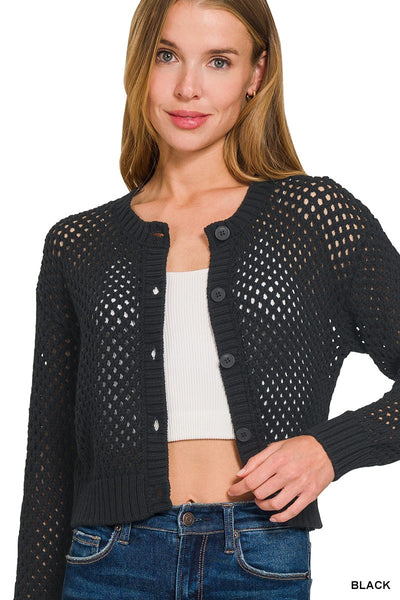 Portia Crochet Cardigan Sweater