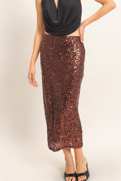 Sequin Midi Skirt