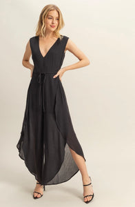 Cutout Curved Hem Jumpsuit
