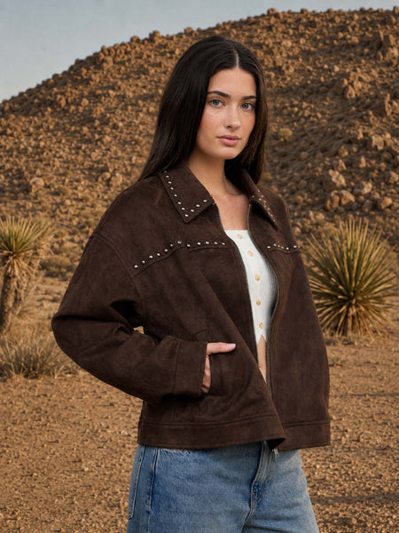 Ashton Studded Suede Jacket