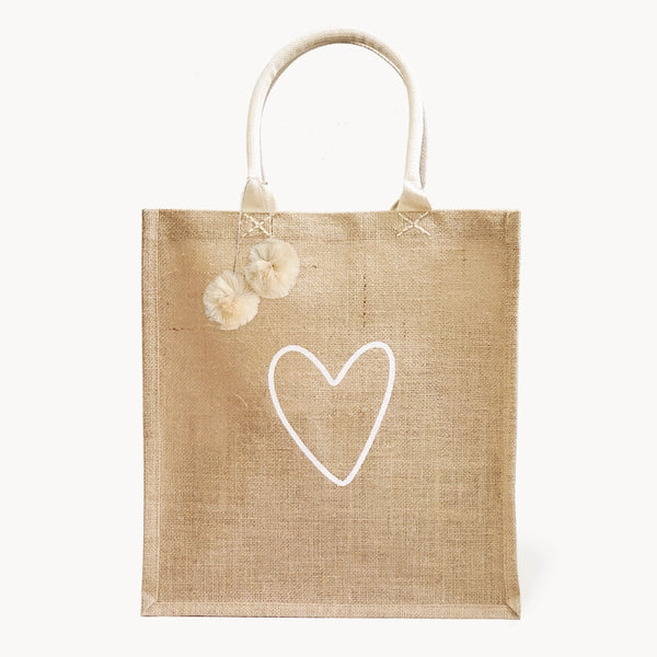 Handmade Burlap Tote Bag