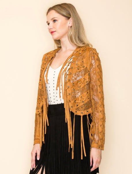 Allie Fringe Lace Jacket