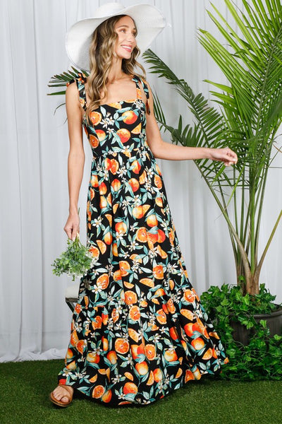 Orange Blossom Maxi Dress