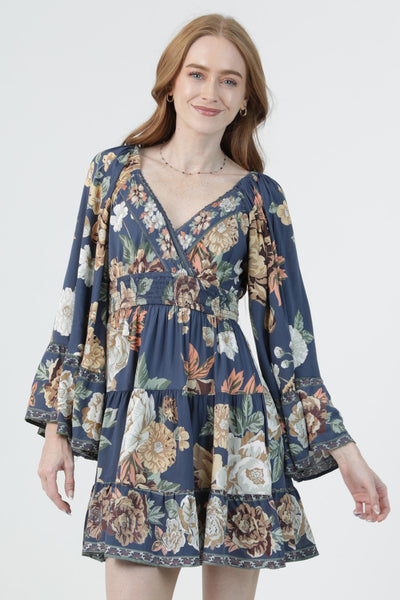 Angie Lurex Bell Sleeve Dress